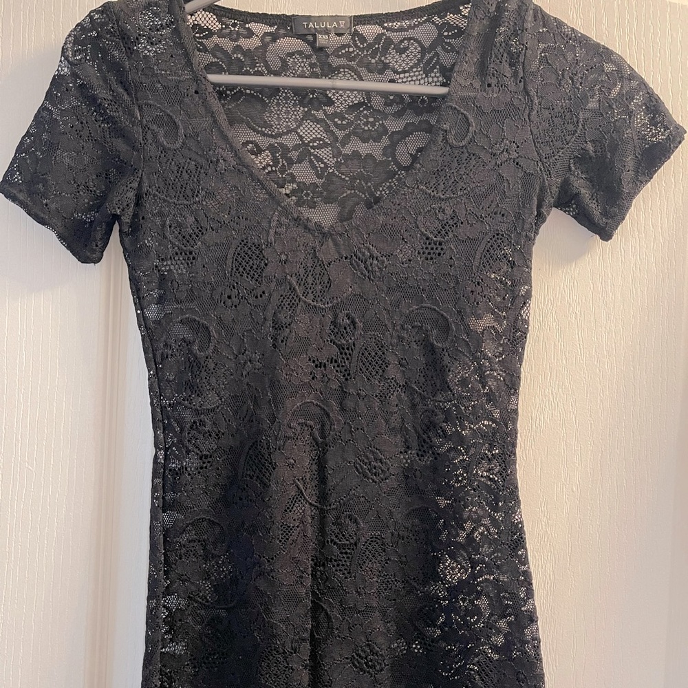 Talula black lace top xxs